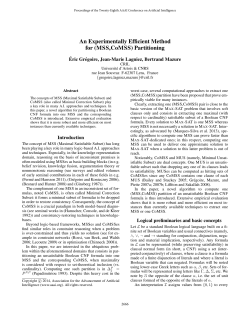 An Experimentally Efficient Method for MSS,CoMSS Partitioning