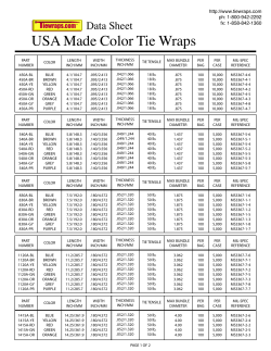 USA Made Color Tie Wraps