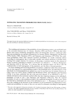 Estimating Transition Probabilities from Panel Data