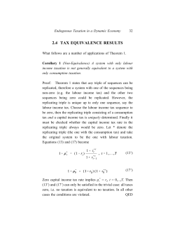 2.4 TAX EQUIVALENCE RESULTS