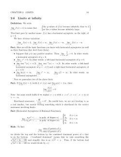 2.6 Limits at infinity #