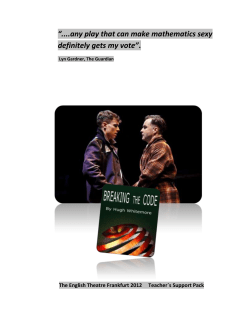 Breaking the Code - English Theatre Frankfurt