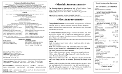 Moe Announcements - Messiah Lutheran Church in Roseau, MN