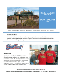 spring newsletter - Miracle League of Arizona