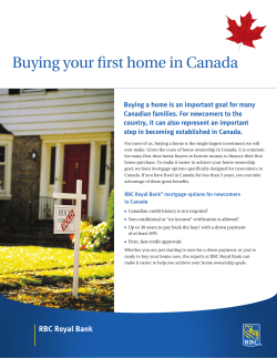 Buying your first home in Canada