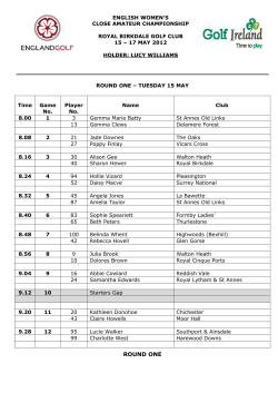 round one - England Golf