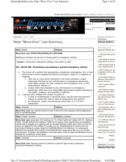 State "Move-Over" Law Summary