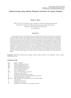 Substructuring Using Impulse Response Functions for Impact Analysis