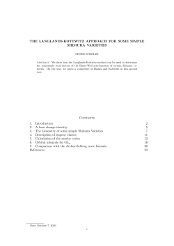The Langland-Kottwitz Approach for Some Simple Shimura Varieties.