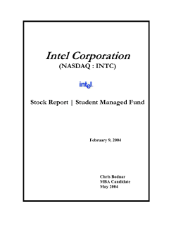 (INTC) Intel Corp. - UConn School of Business