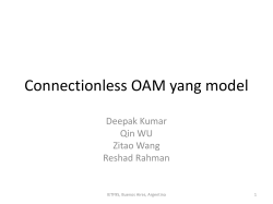 Connectionless OAM yang model