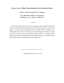 Energy Loss of a High Charge Bunched Electron Beam in