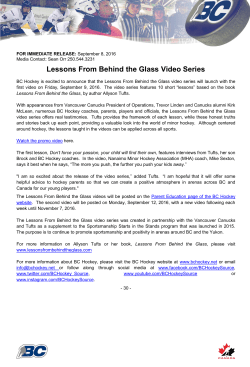 Lessons From Behind The Glass