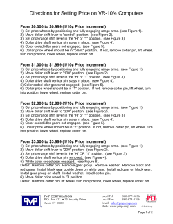 Directions for Setting Price on VR-10/4 Computers