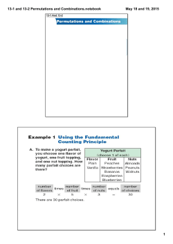 13-1 and 13-2 Permutations and Combinations.notebook