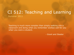 Day 1 Theory - CI512-Summer2011