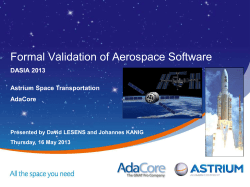 Formal Validation of Aerospace Software
