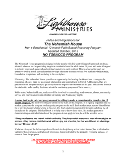 NH Rules and Regs - The Lighthouse Ministries, Lexington, KY