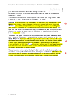 The student also provided evidence that critically evaluated