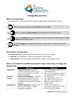 Strategy Map Overview - Northwest Health Foundation