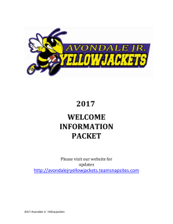 2017 welcome information packet