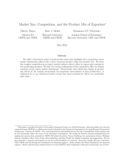 Market Size, Competition, and the Product Mix of