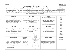 Lesson 8 How Animals Talk Tic-Tac