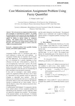 Cost Minimization Assignment Problem Using Fuzzy Quantifier