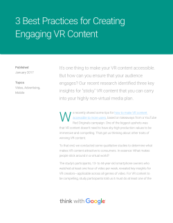 3 Best Practices for Creating Engaging VR