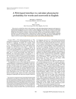 A Web-based interface to calculate phonotactic probability for words