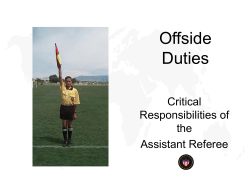 Offside Duties