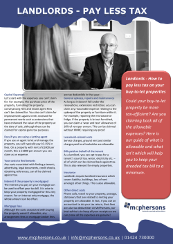 Landlords - How to pay less tax on your buy-to