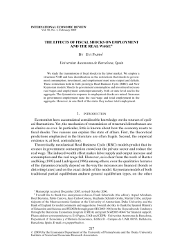 the effects of fiscal shocks on employment and the real wage