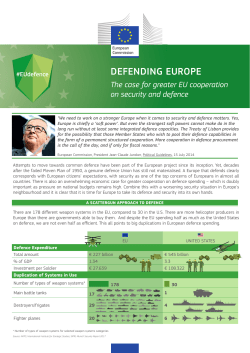 Factsheet: Defending Europe: The case for greater EU cooperation