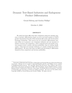 Dynamic Text-Based Industries and Endogenous Product