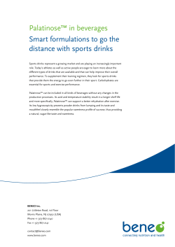 Palatinose in Sports Drinks