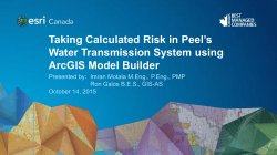 Taking Calculated Risk in Peel`s Water Transmission