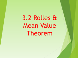 4.1 Antiderivateves and Indefinite Integrals