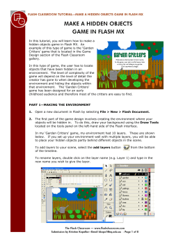 make a hidden objects game in flash mx