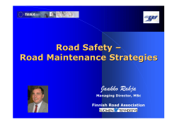 Road Safety – Road Maintenance Strategies