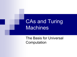 CA and Universal Computation