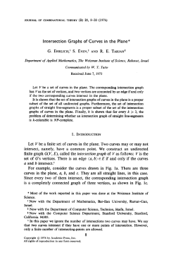 Intersection Graphs of Curves in the Plane* Let V be