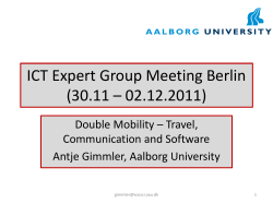 ICT Expert Group Meeting Berlin (30.11 * 02.12.2011)