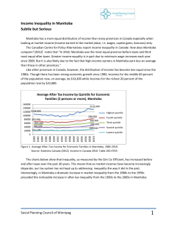 Income Inequality in Manitoba Subtle but Serious