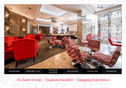 Exclusive Events | Exquisite Facilities | Engaging