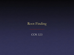 Root Finding - Cs.princeton.edu