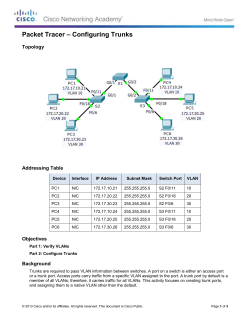 Step 2: Verify trunking is enabled on S2 and S3.