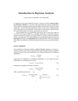 Introduction to Bayesian Analysis
