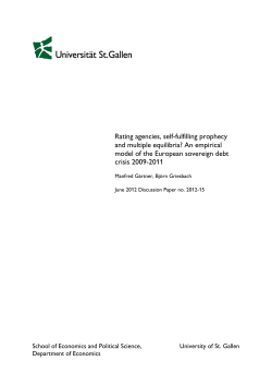 Rating agencies, self-fulfilling prophecy and multiple equilibria? An