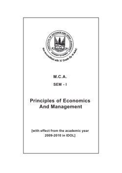 of Economic Management(MCA)